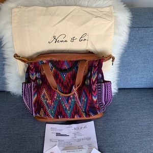 Nena & Co Leather Medium Convertible Day Bag NEW